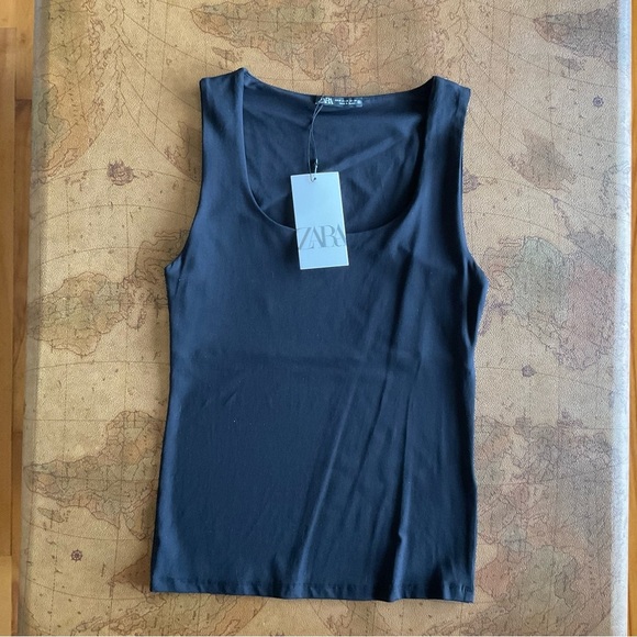 Zara NWT Black Sleeveless Top - Picture 2 of 5